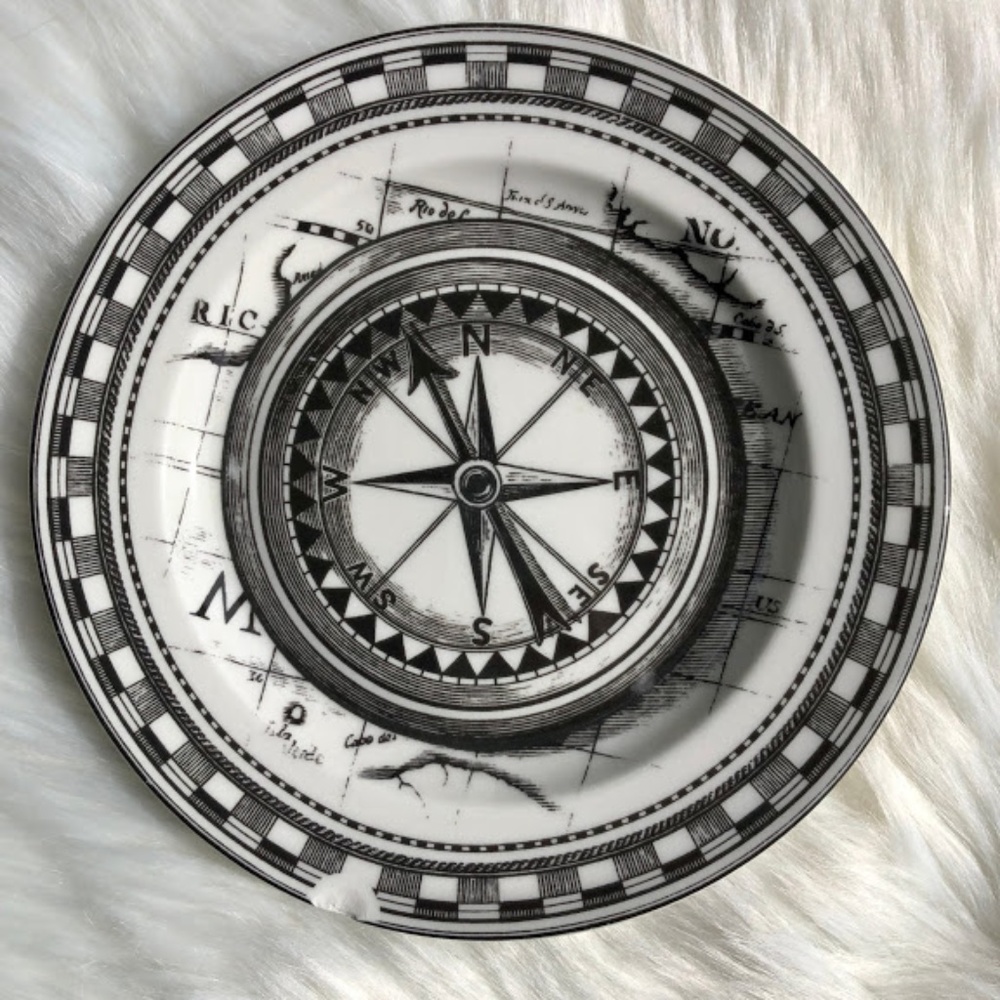 222 Fifth Slice of Life Nautical Compass Plate